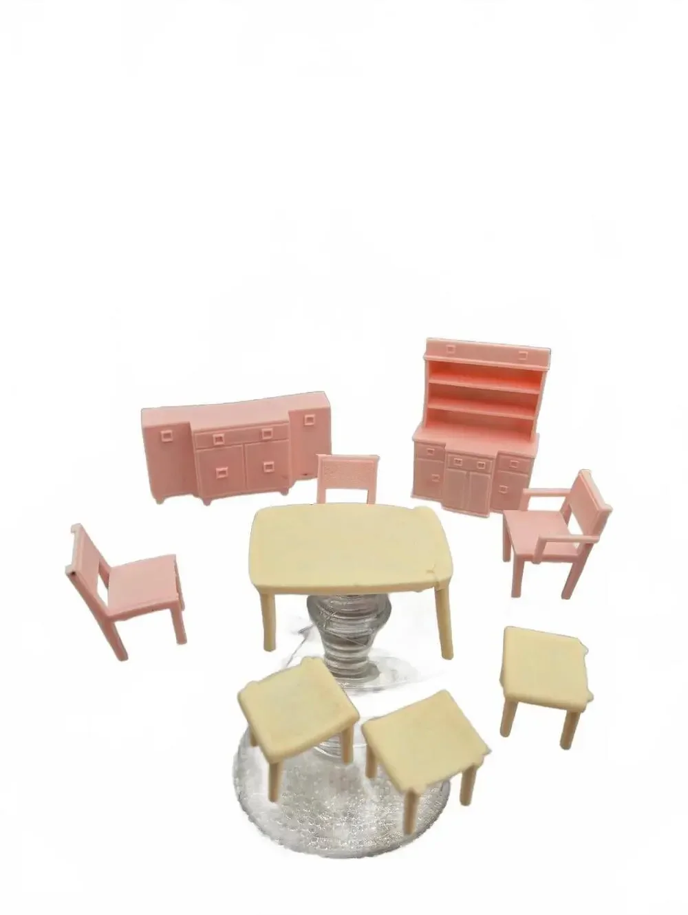 Vtg 1950's dollhouse furniture lot of 41 Pieces Marx Superior Plastic T. Cohn